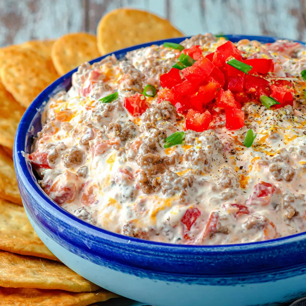 3-Ingredient Sausage Cream Cheese Dip