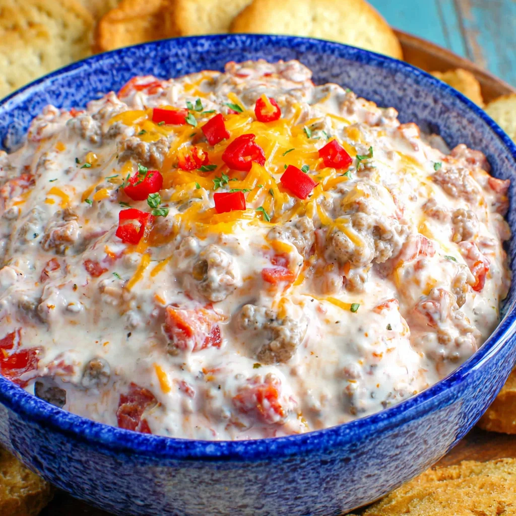 3-Ingredient Sausage Cream Cheese Dip