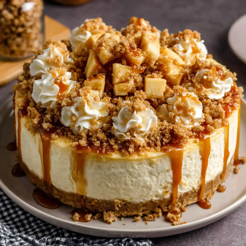 Apple Crumble Cheesecake