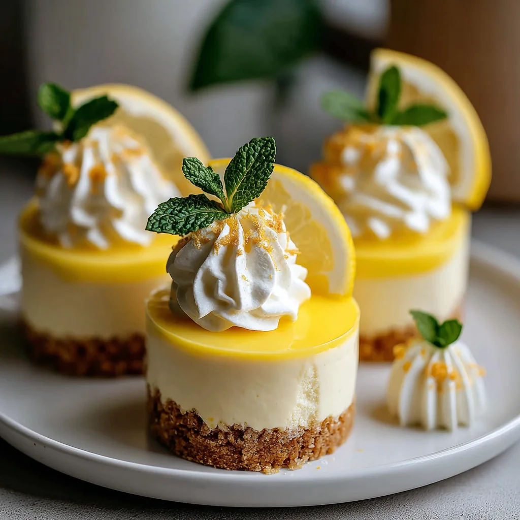 Mini Lemon Cheesecakes