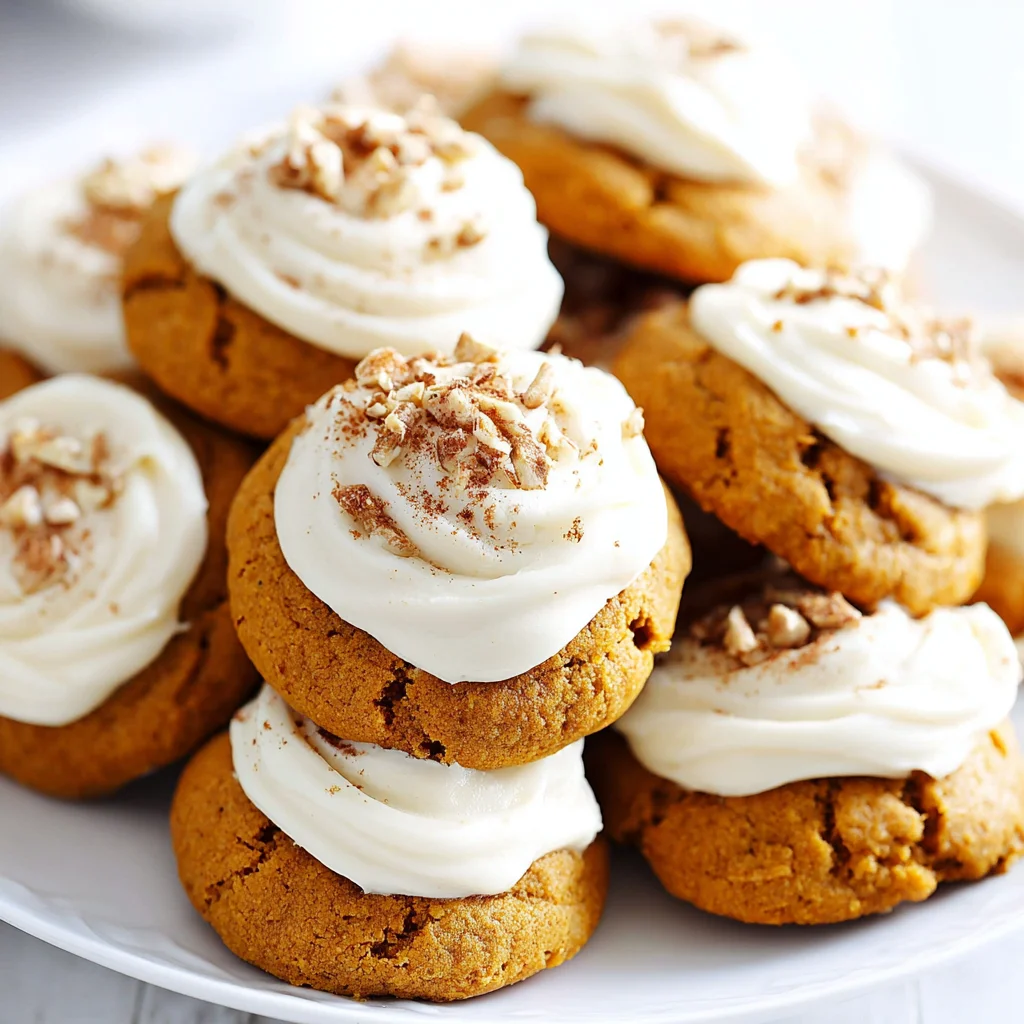 Pumpkin Cookies with Creamy Frosting
