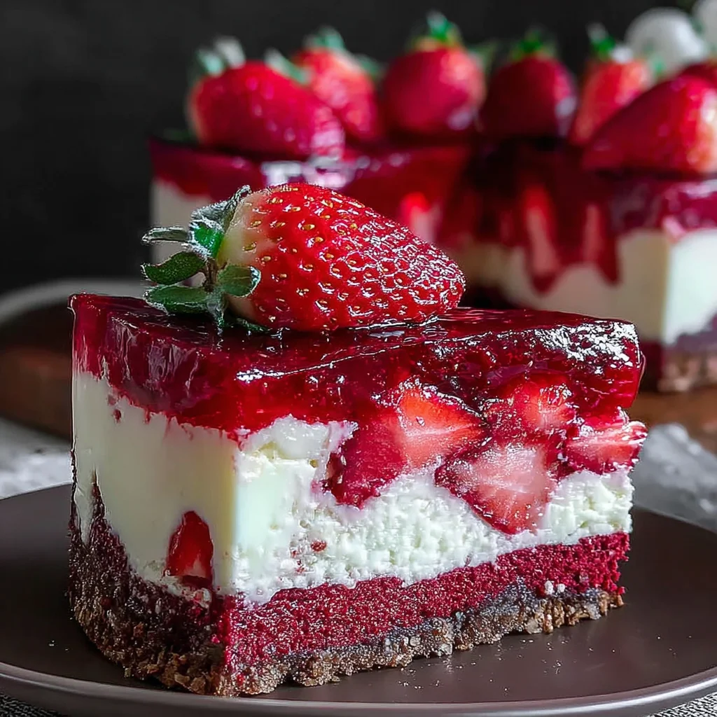 Red Velvet Strawberry Cheesecake