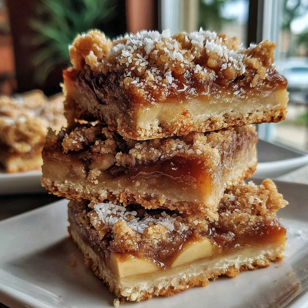 Salted Caramel Apple Crumble Bars