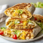 cheesy garlic chicken wraps
