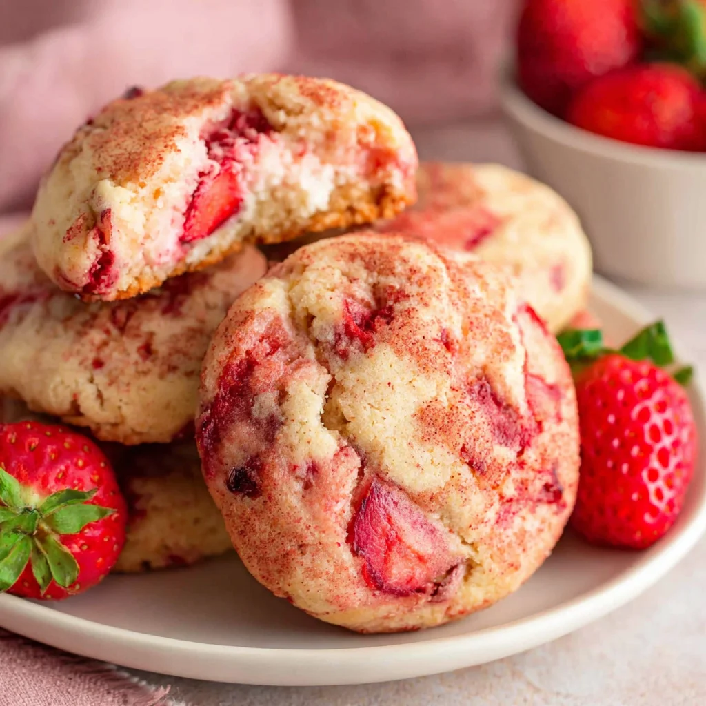 strawberry cheesecake cookies