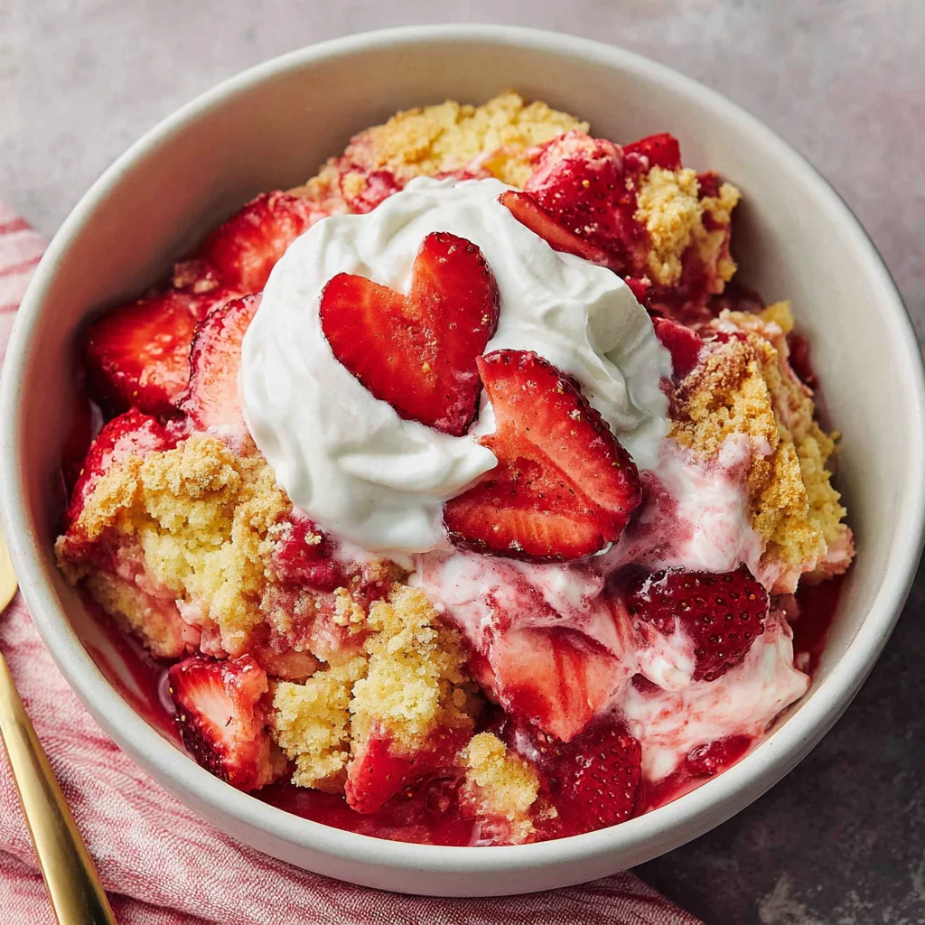 strawberry cheesecake dump cake