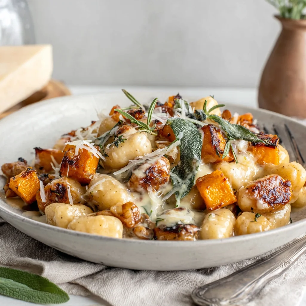 Air Fryer Pumpkin Gnocchi Bake
