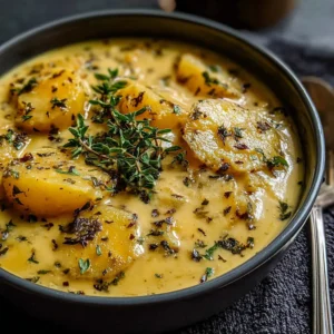 Cheddar Garlic Herb Potato Soup