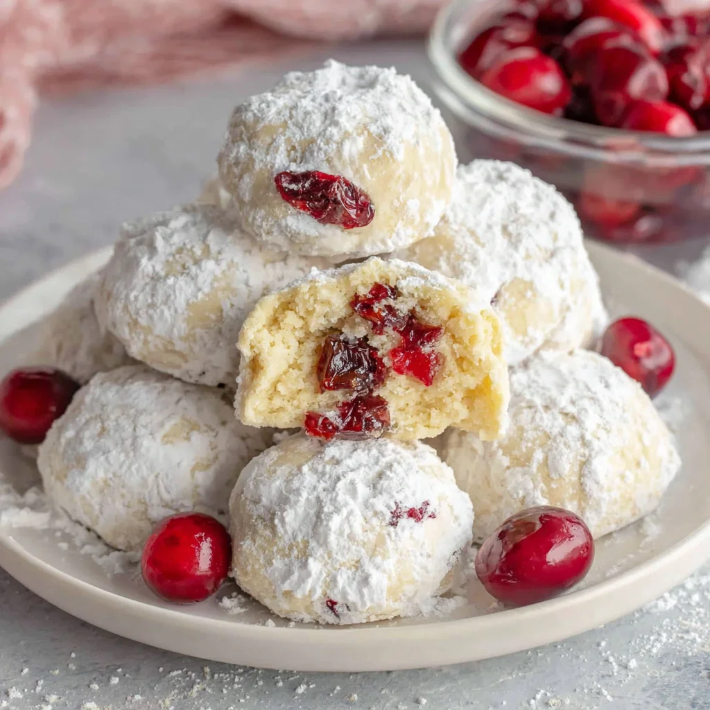 Cherry Snowball Cookies: A Festive Delight