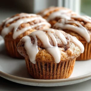 Cinnamon Roll Protein Muffins