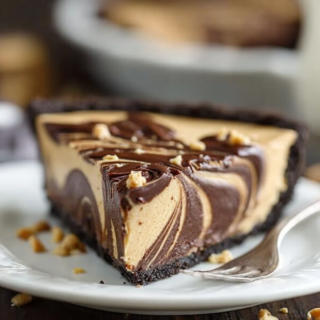 Decadent Chocolate Peanut Butter Swirl Pie