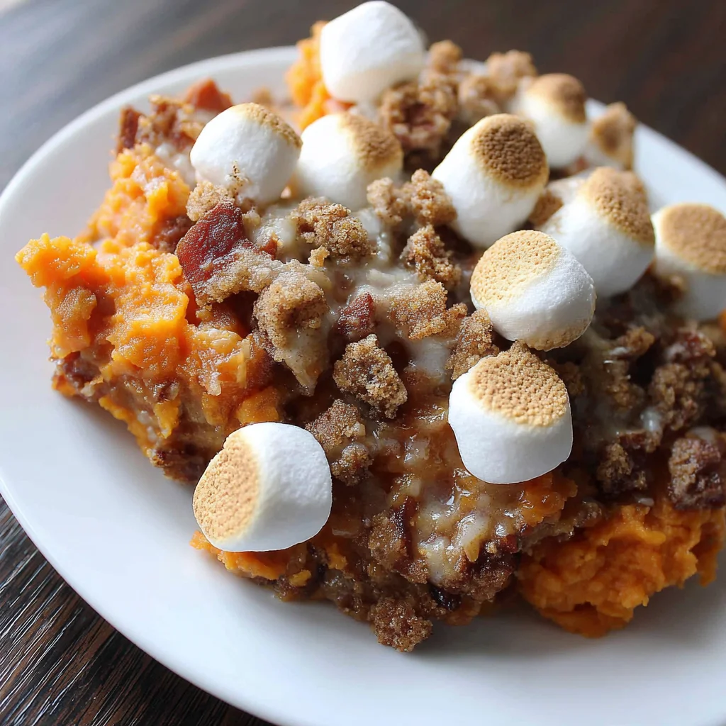Easy Crock Pot Sweet Potato Casserole