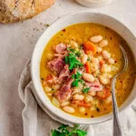 Easy Slow Cooker Ham Bone Bean Soup
