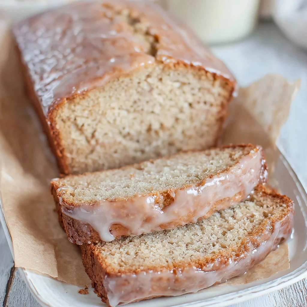 Glazed Eggnog Banana Bread