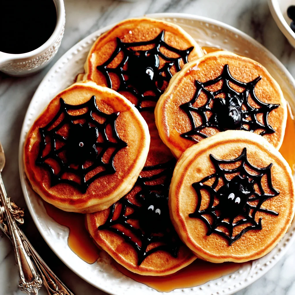 Halloween Spider Pancakes