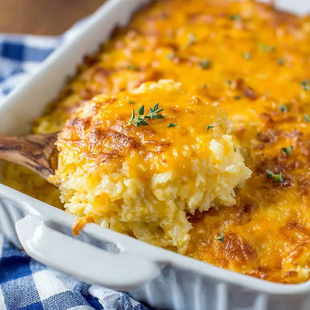 The Ultimate Creamy & Cheesy HashBrown Casserole Recipe