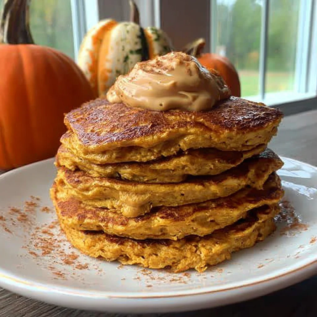 Pumpkin Pancakes with Cinnamon Butter