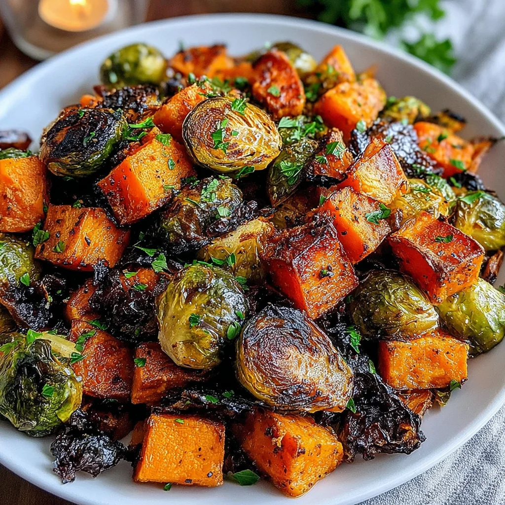 Classic Roasted Brussels Sprouts & Sweet Potatoes: The Ultimate Sweet and Savory Side Dish