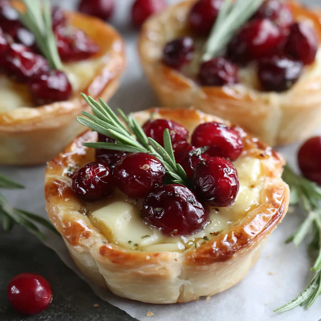 Savory Cranberry and Brie Tartlets