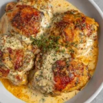 Oven Baked Creamy Chicken Thighs