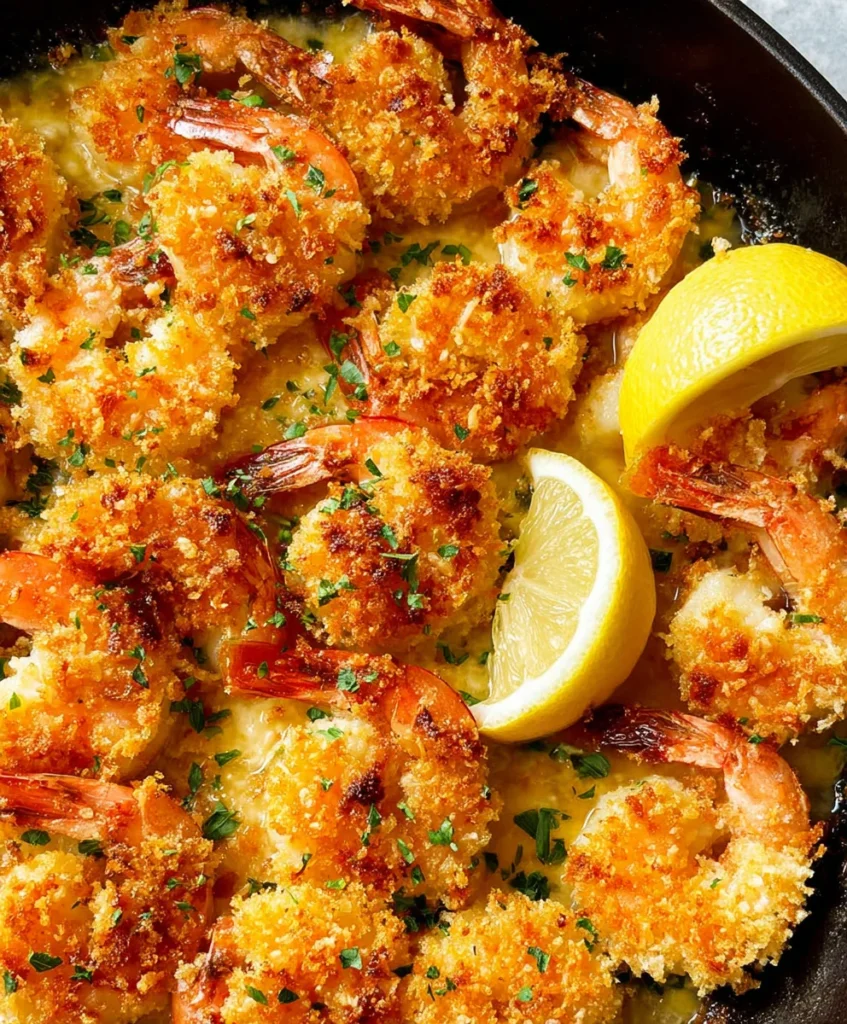 Crunchy Baked Shrimp in Garlic Butter Sauce