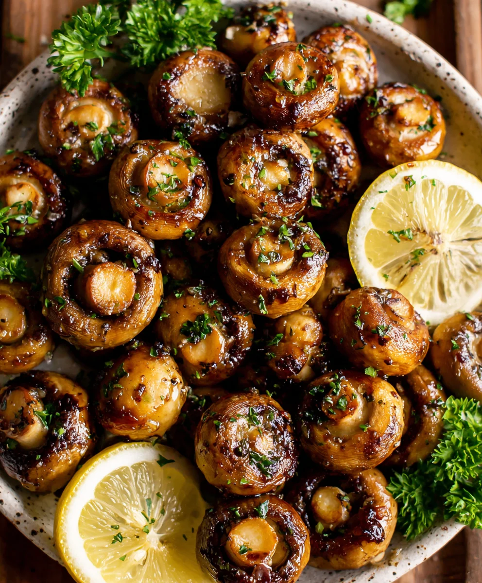 Garlic Butter Roasted Mushrooms