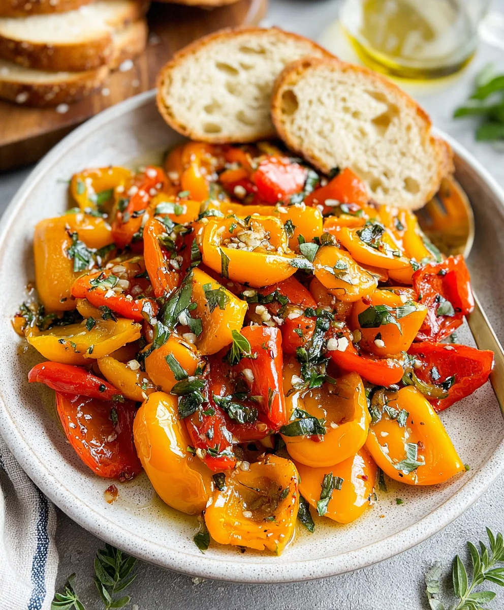 Garlic Roasted Mini Peppers