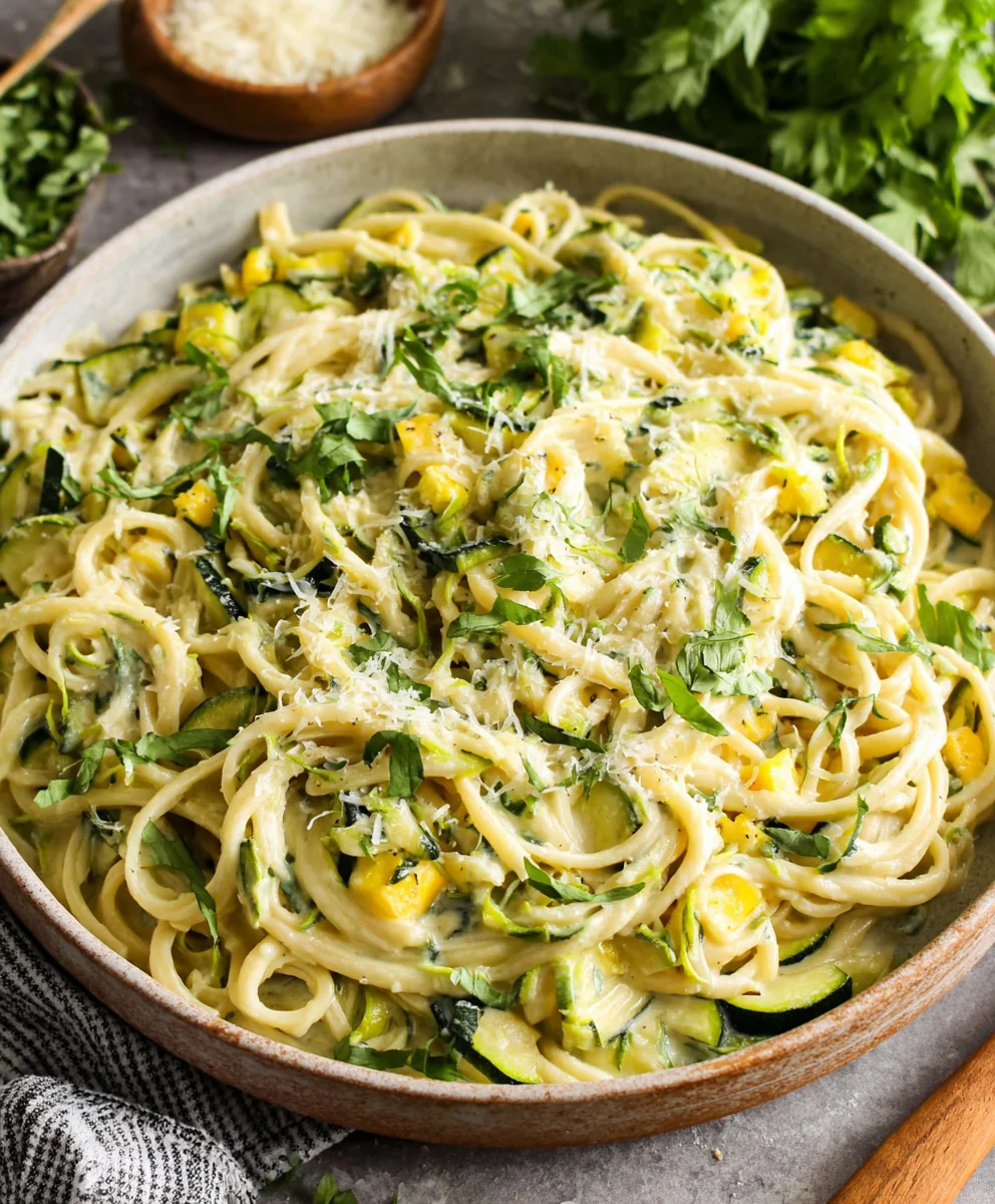 Pasta with Creamy Zucchini Sauce