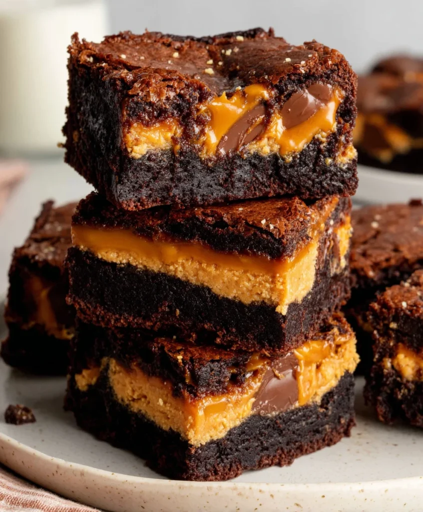 Peanut Butter Stuffed Brownies