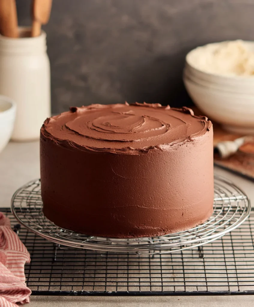 Smooth frosting or ganache finish on cakes