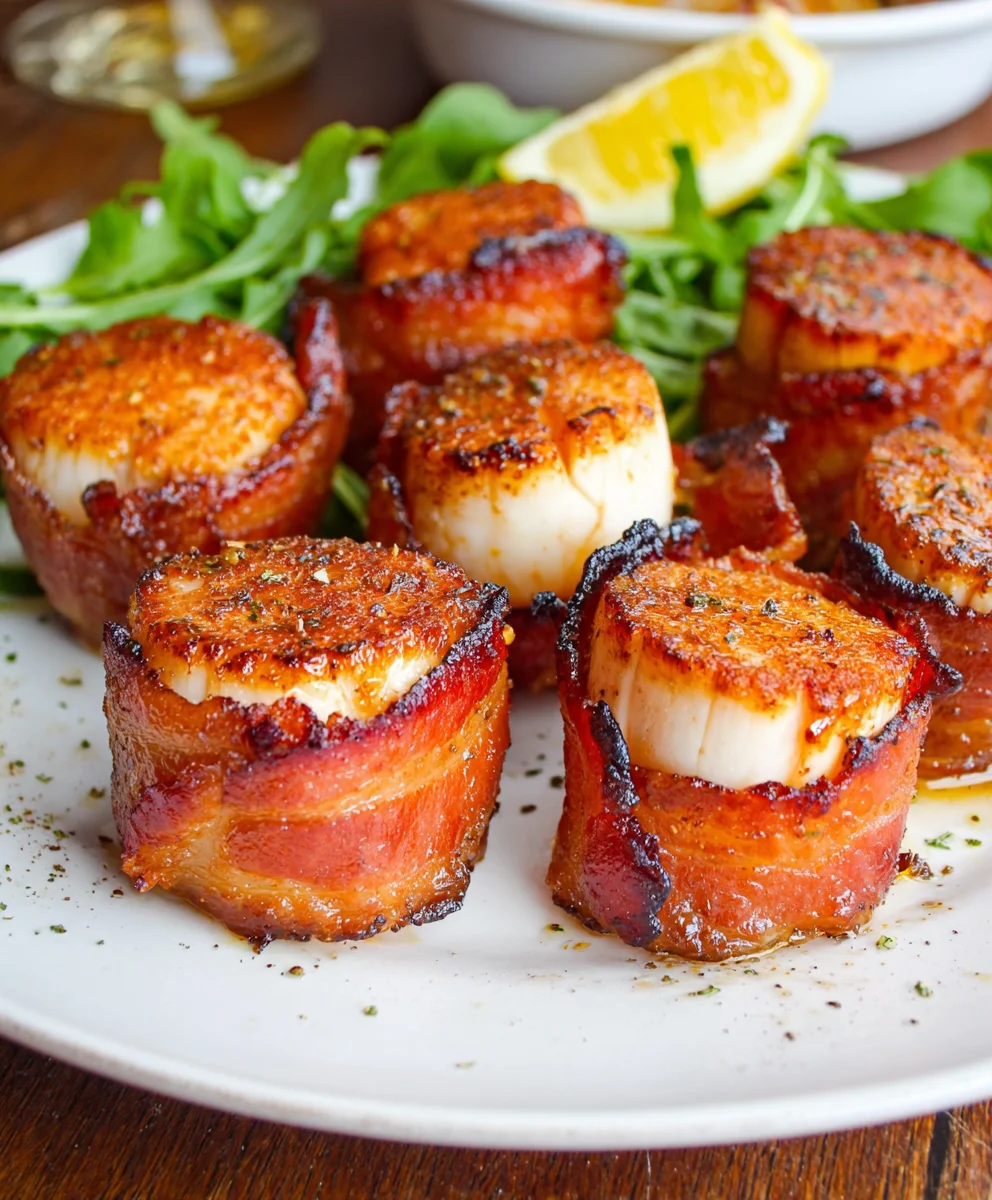 Sweet & Smokey Bacon-Wrapped Scallops