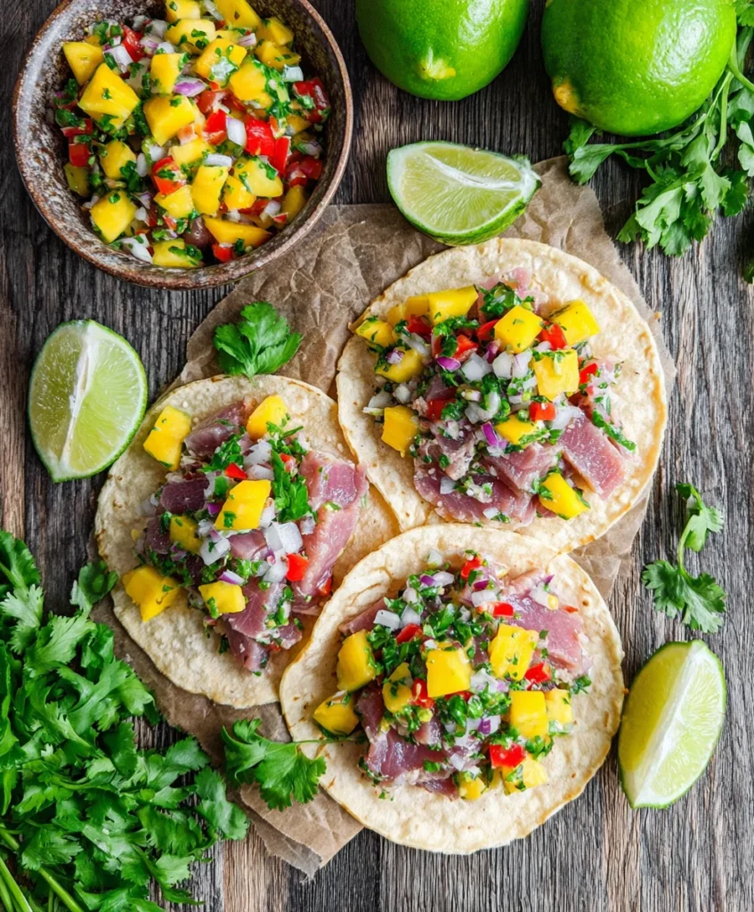 Tuna Ceviche Tacos