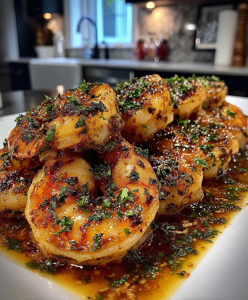 Butter Garlic Shrimp with Paprika, Lemon Juice, and Fresh Parsley