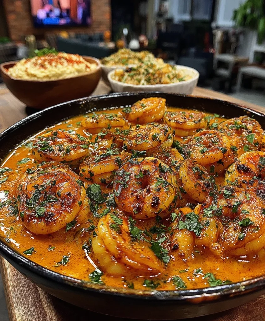 Butter Masala Shrimp with Garam Masala, Tomato Puree, and Fresh Cream