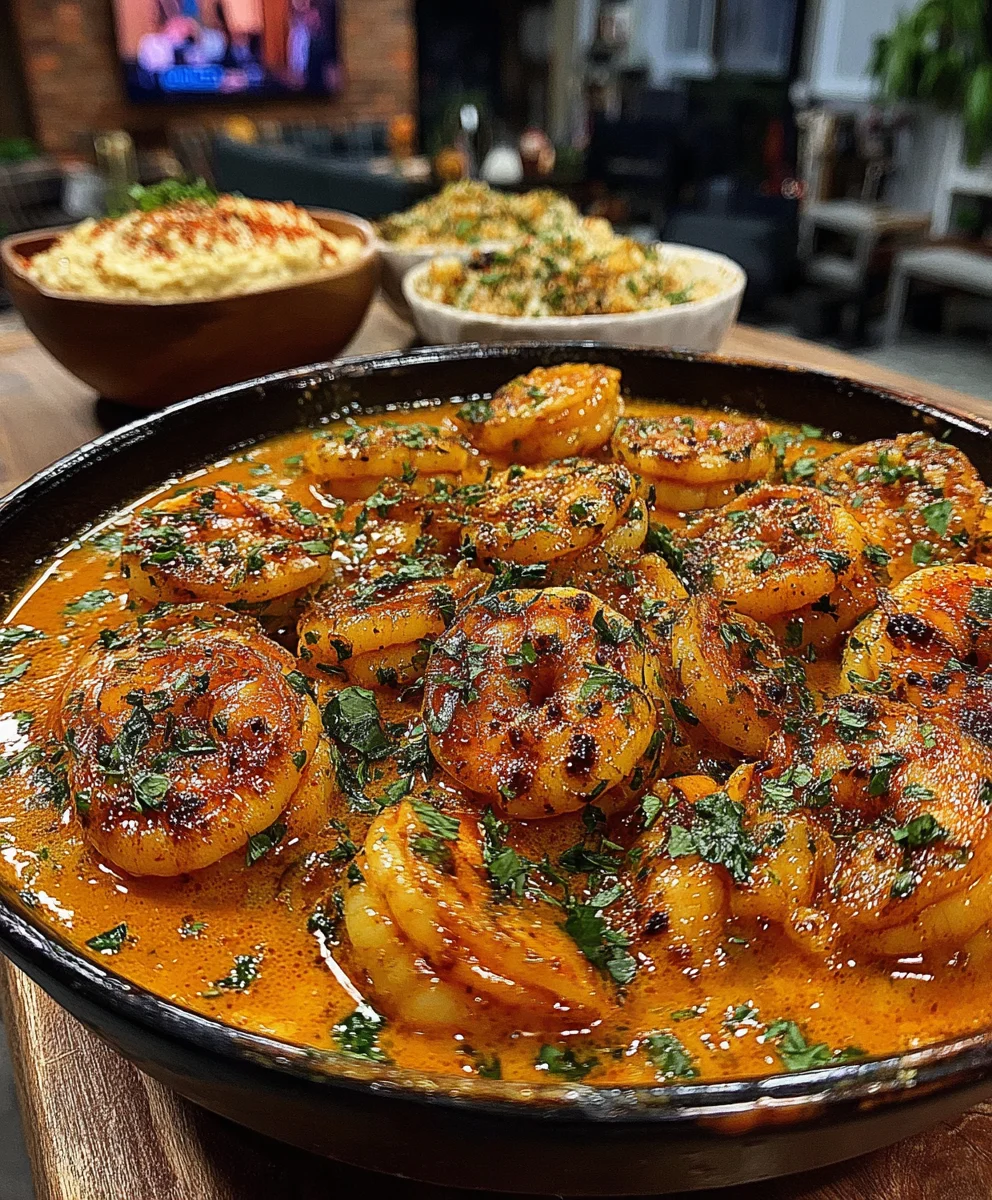Butter Masala Shrimp with Garam Masala, Tomato Puree, and Fresh Cream