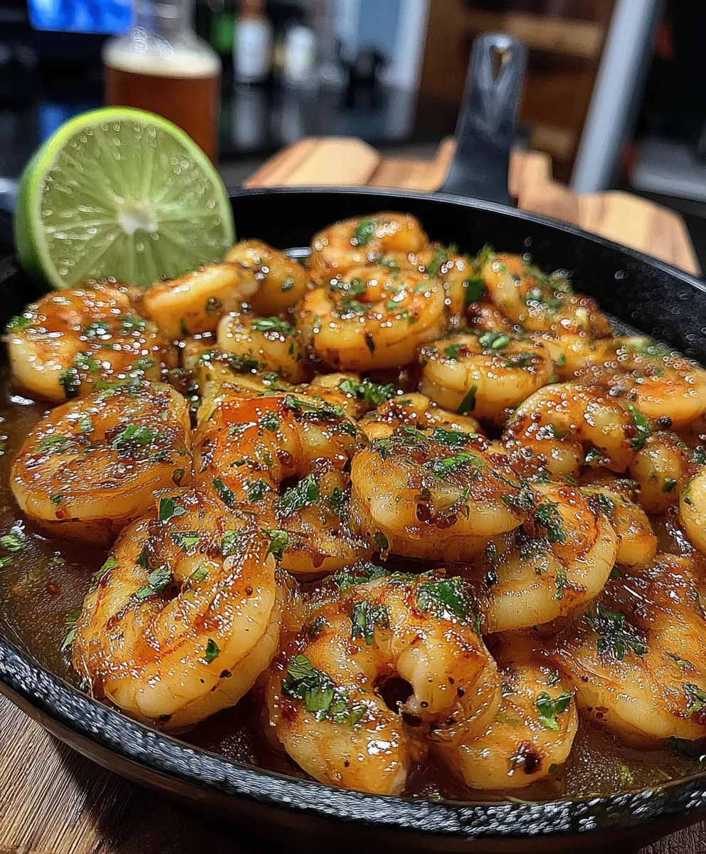 Chili Lime Shrimp with Fresh Lime Juice, Garlic, and Coriander