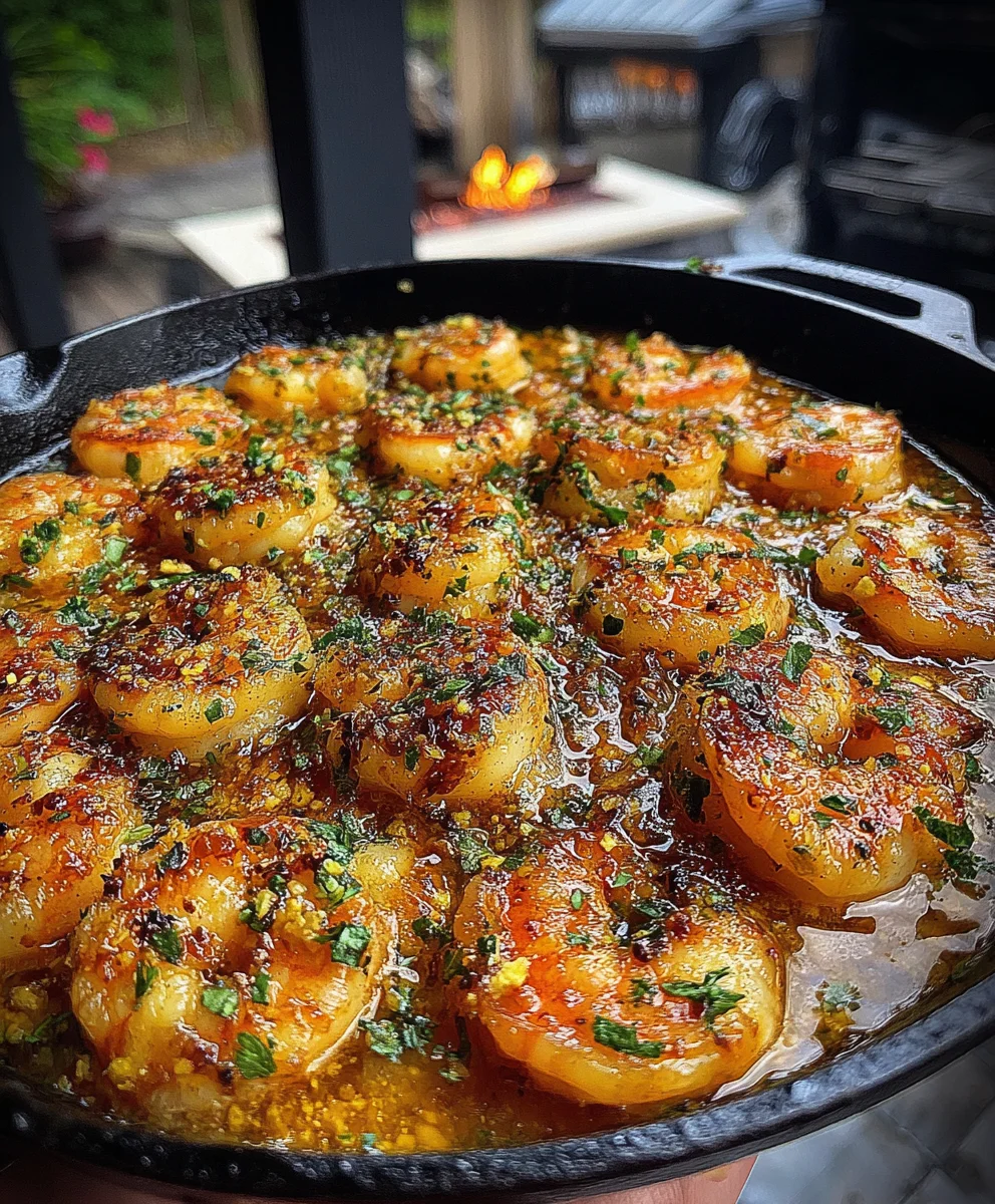 Garlic Butter Shrimp Skillet with Smoked Paprika, Lemon Zest, and Fresh Parsley