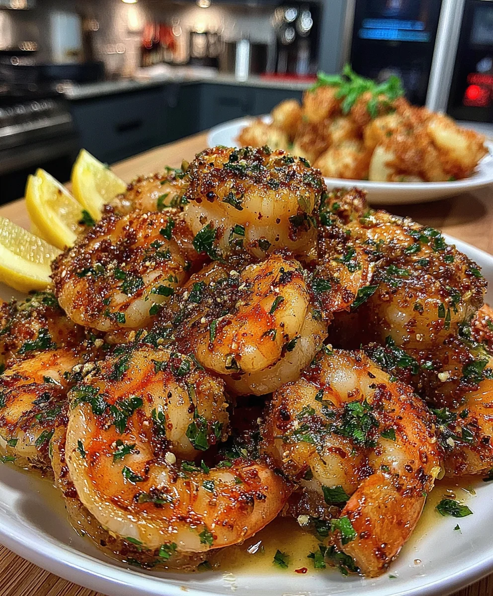 Garlic Butter Shrimp with Smoked Paprika, Fresh Parsley, and Lemon Zest