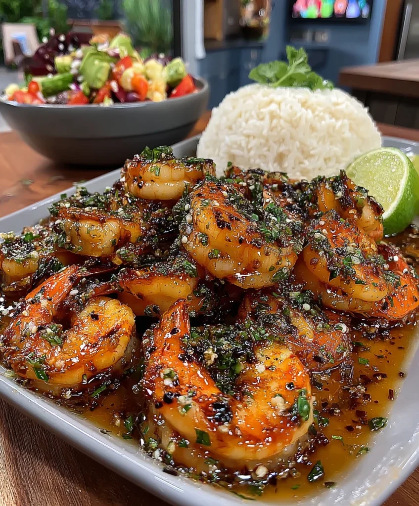 Honey Garlic Shrimp with Fresh Ginger, Black Pepper, and Lime Juice
