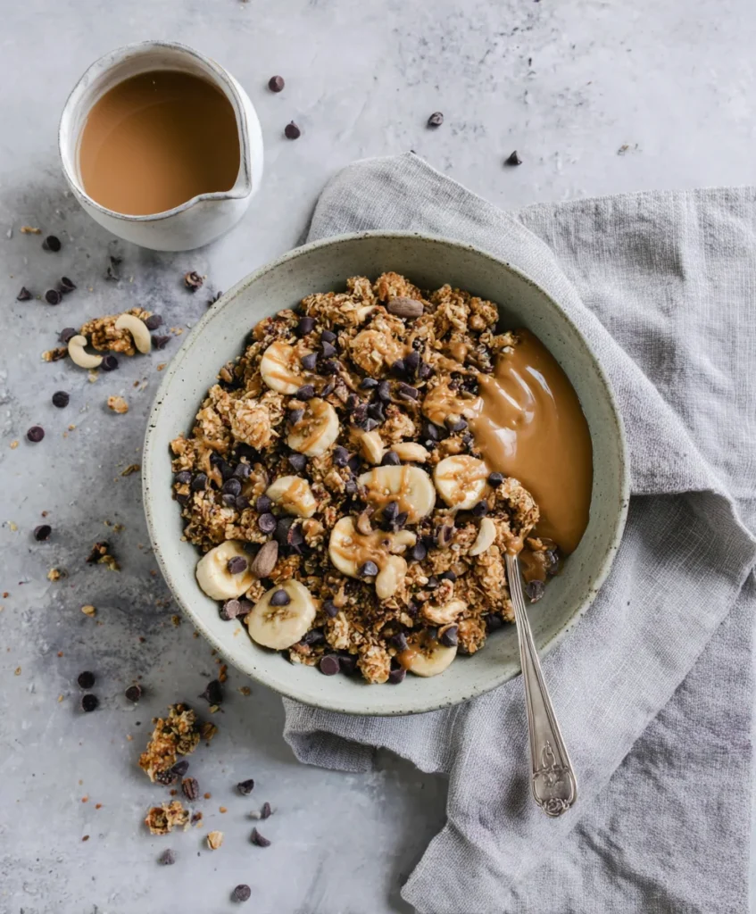 Honey Tahini Granola With Chocolate Chips