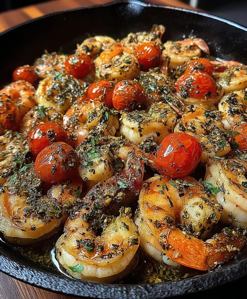 Mediterranean Shrimp with Oregano, Thyme, Cherry Tomatoes, and Olive Oil