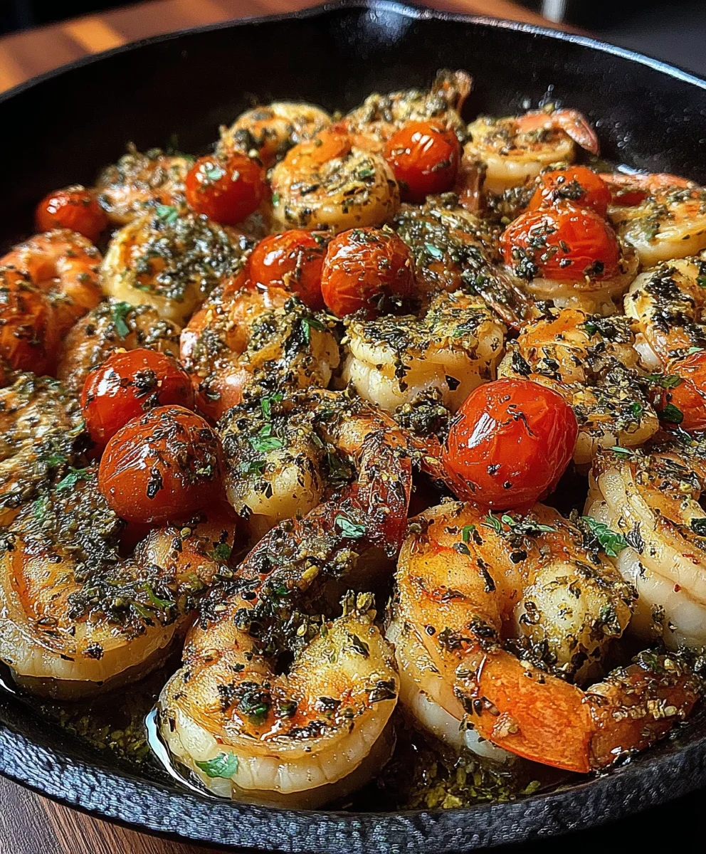 Mediterranean Shrimp with Oregano, Thyme, Cherry Tomatoes, and Olive Oil