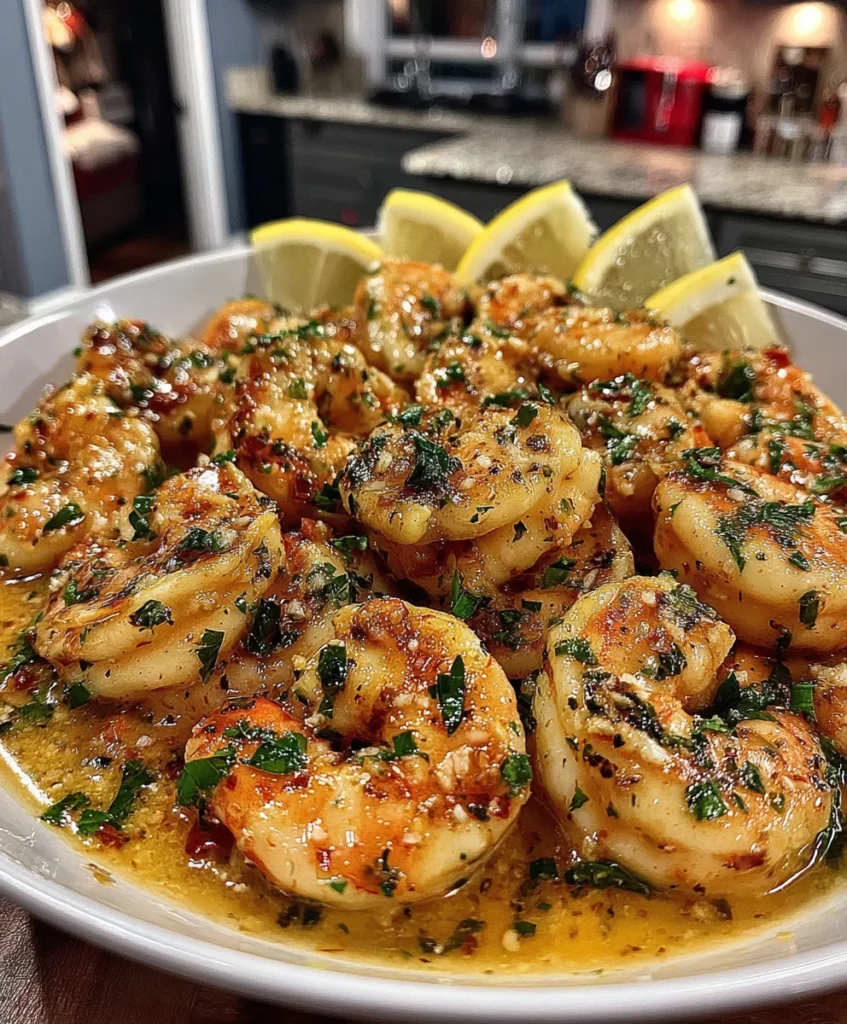 Shrimp Scampi with Garlic, Lemon Butter Sauce, and Fresh Herbs