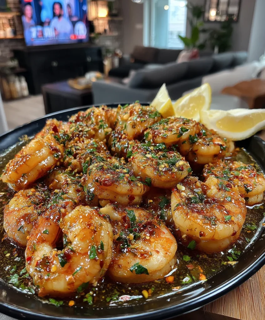 Spicy Garlic Shrimp with Chili Flakes, Lemon Zest, and Olive Oil