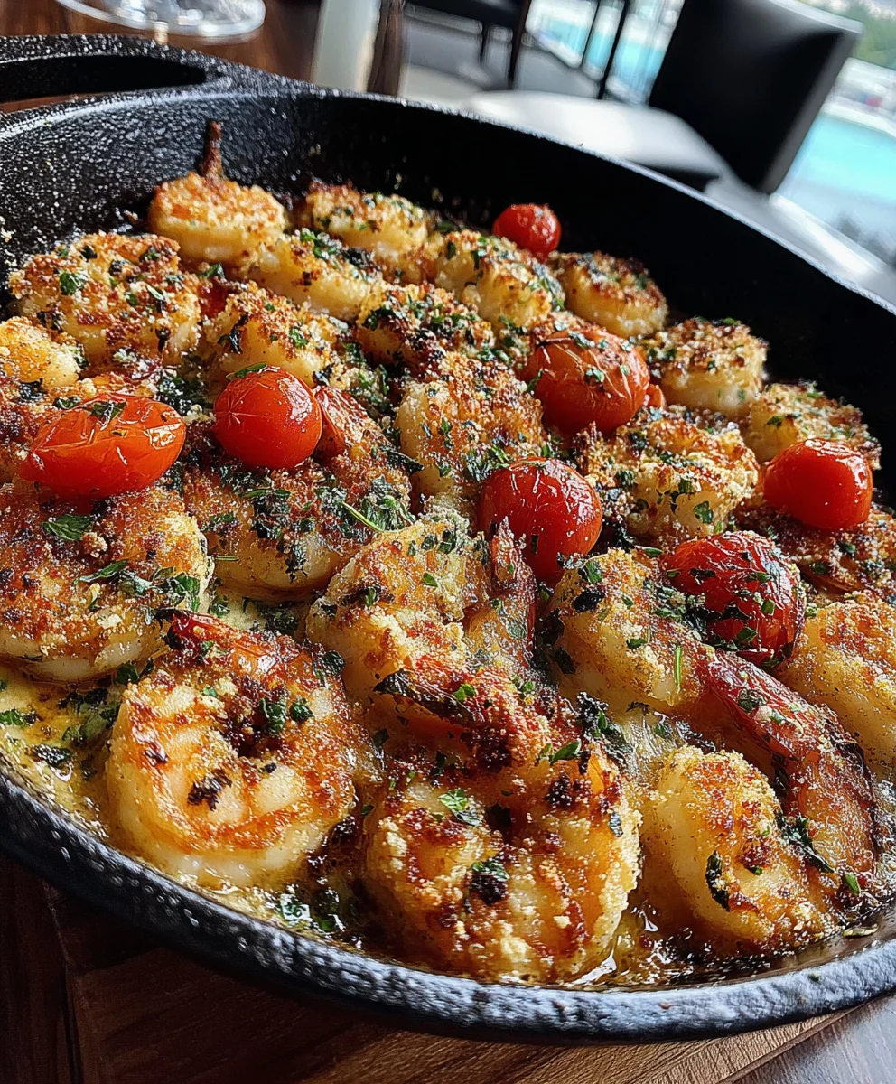 Baked Shrimp with Parmesan, Italian Herbs, and Cherry Tomatoes