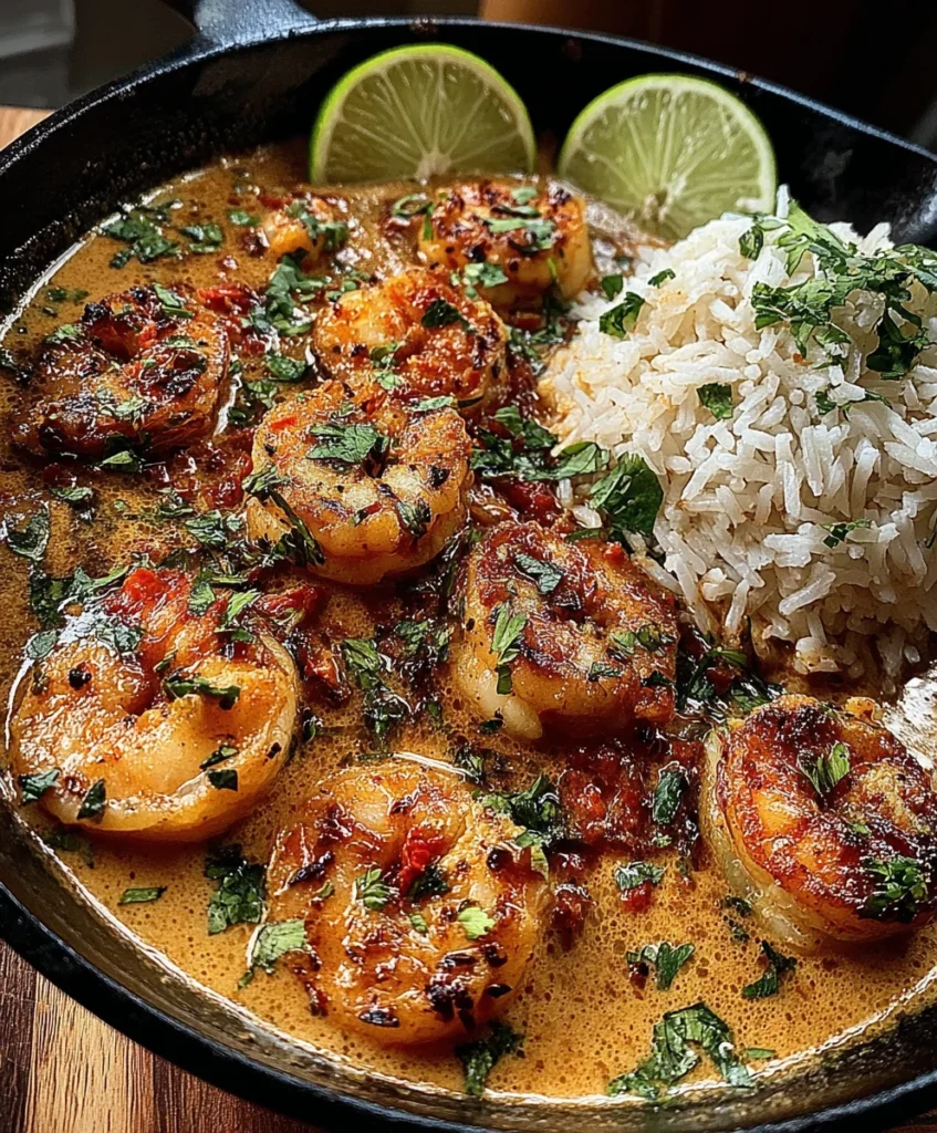 Coconut Milk Shrimp Curry with Ginger and Fresh Cilantro