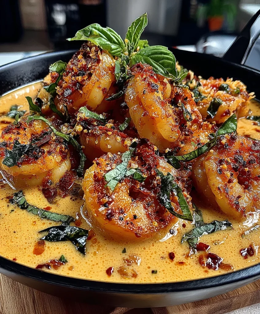 Creamy Coconut Shrimp with Curry Leaves, Garlic, and Lime Zest