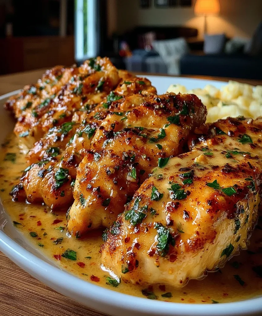 Creamy Garlic Butter Chicken with Herb Infused Sauce