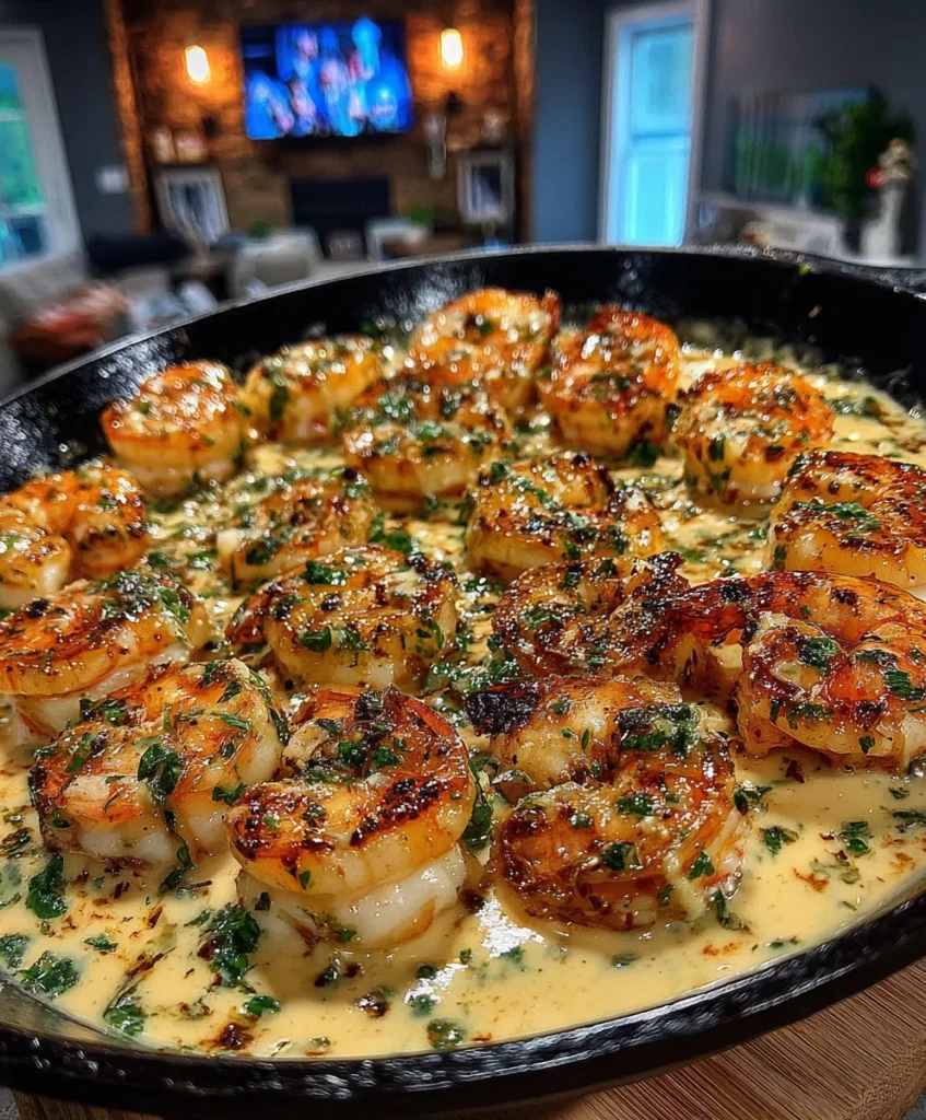 Creamy Garlic Butter Shrimp with Lemon Herb Sauce