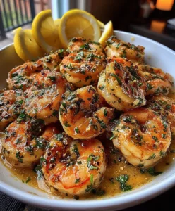 Creamy Garlic Butter Shrimp with Lemon and Fresh Parsley